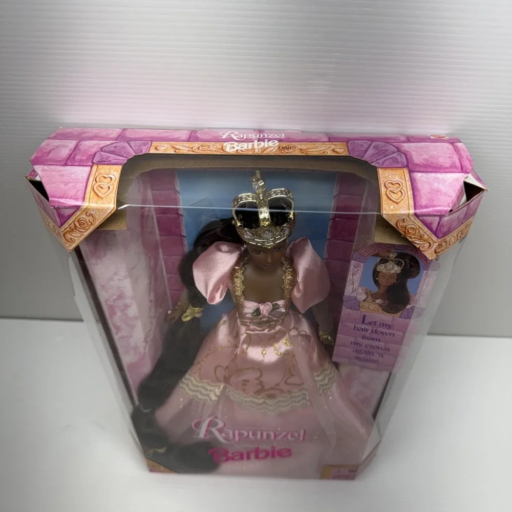 Vintage 1997 Rapunzel Barbie Doll African American Mattel 18164 Damaged Box